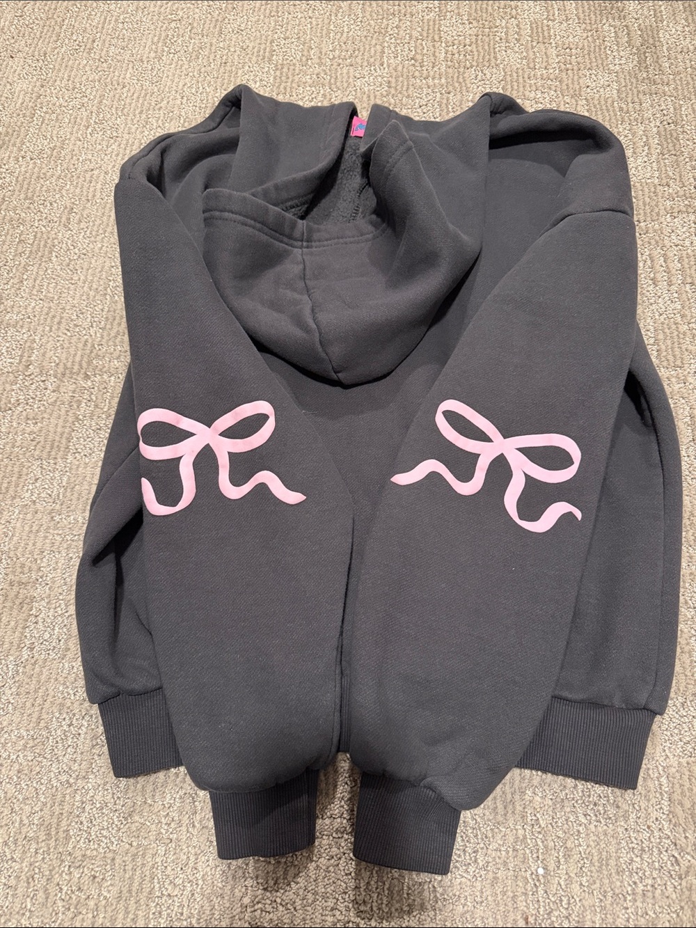 Edikted XS Grey Bow Sweatshirt